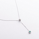 Золотое колье - галстук с изумрудом и бриллиантами колб0197mi от ювелирного магазина Оникс