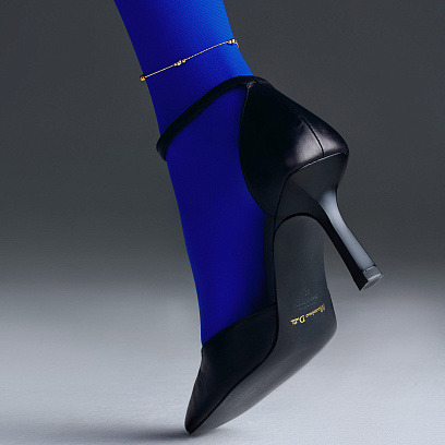 Золотий браслет "Кульки" на ногу б05554 №2