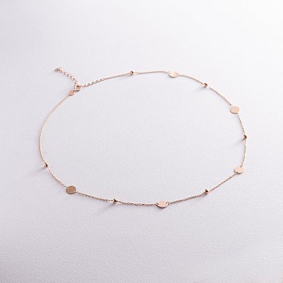 Золоте кольє "Монетки та кульки" кол02257