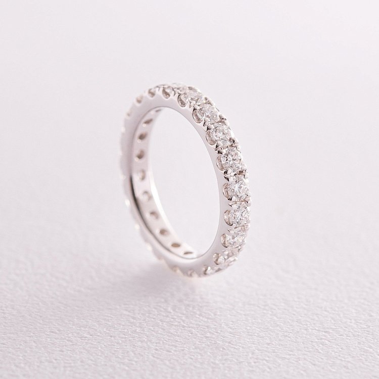 ?Золота каблучка з доріжкою каменів (діаманти) кб0436nl від ювелірного магазину Онікс