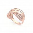 Золотое кольцо с фианитами к05326 от ювелирного магазина Оникс
