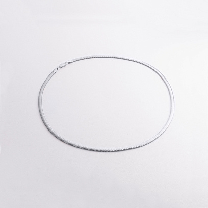 Кольє "Gisele" у білому золоті (снейк - 3.5 мм) ц00327-3,5 №6