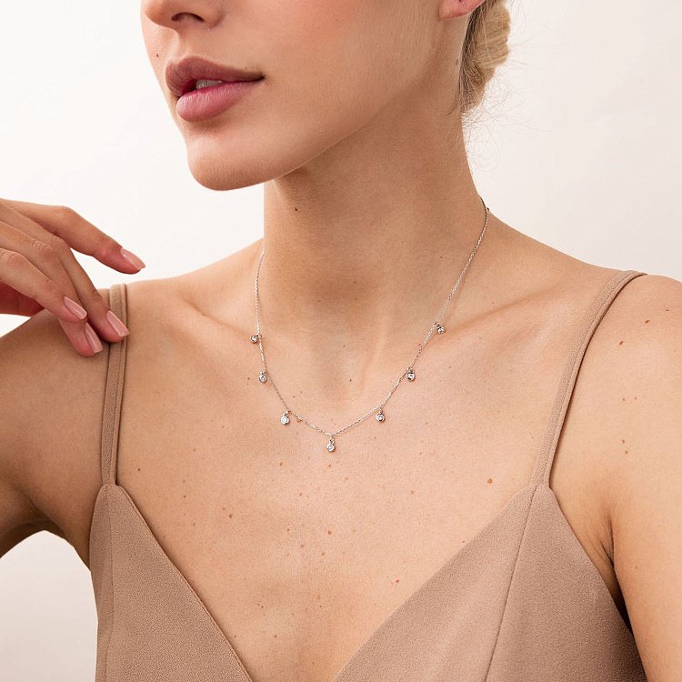 Золотое колье с бриллиантами колб0060di от ювелирного магазина Оникс - 1