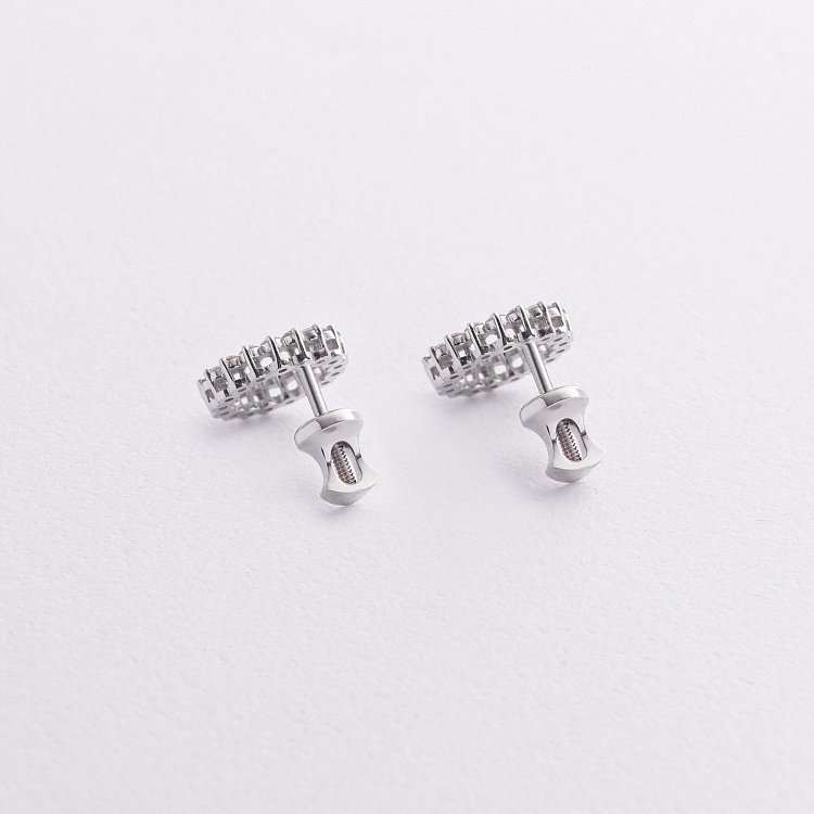 Золоті сережки - пусети з діамантами 342661121 від ювелірного магазину Онікс - 1