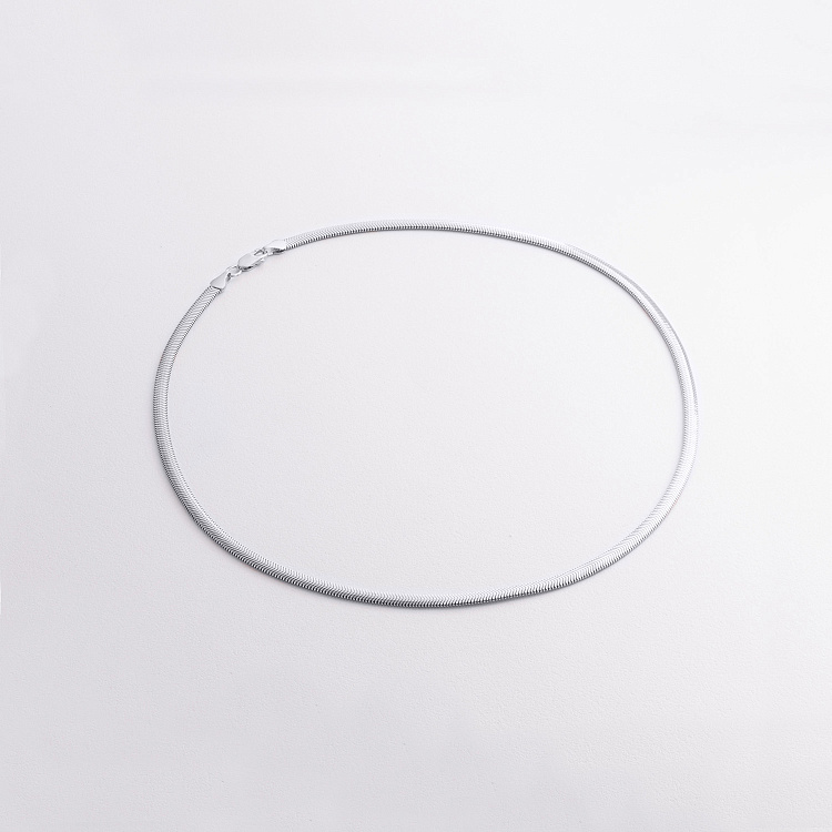 Кольє "Gisele" у білому золоті (снейк - 3.5 мм) ц00327-3,5 від ювелірного магазину Онікс - 5