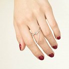 Серебряное кольцо "Крестик" без камней 112085 от ювелирного магазина Оникс - 1