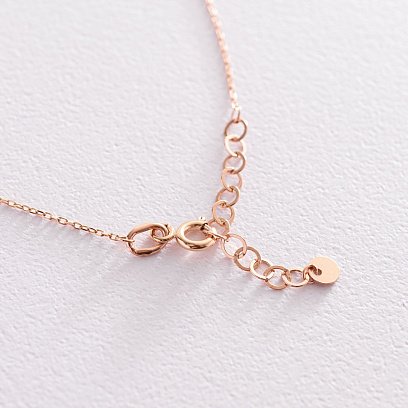 Золотое колье с буквой "К" (фианиты) кол01255К №6