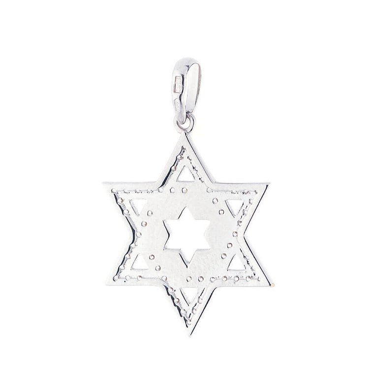 Золота підвіска "Зірка Давида" (фіаніти) п02844 від ювелірного магазину Онікс - 1