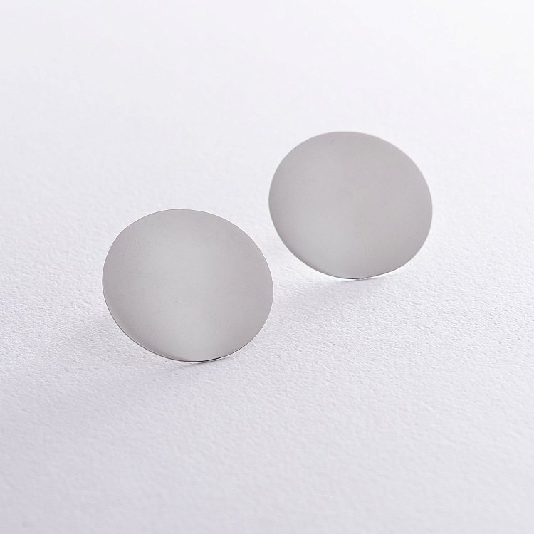 Серьги "Большие кометы" в белом золоте с06677 от ювелирного магазина Оникс - 6