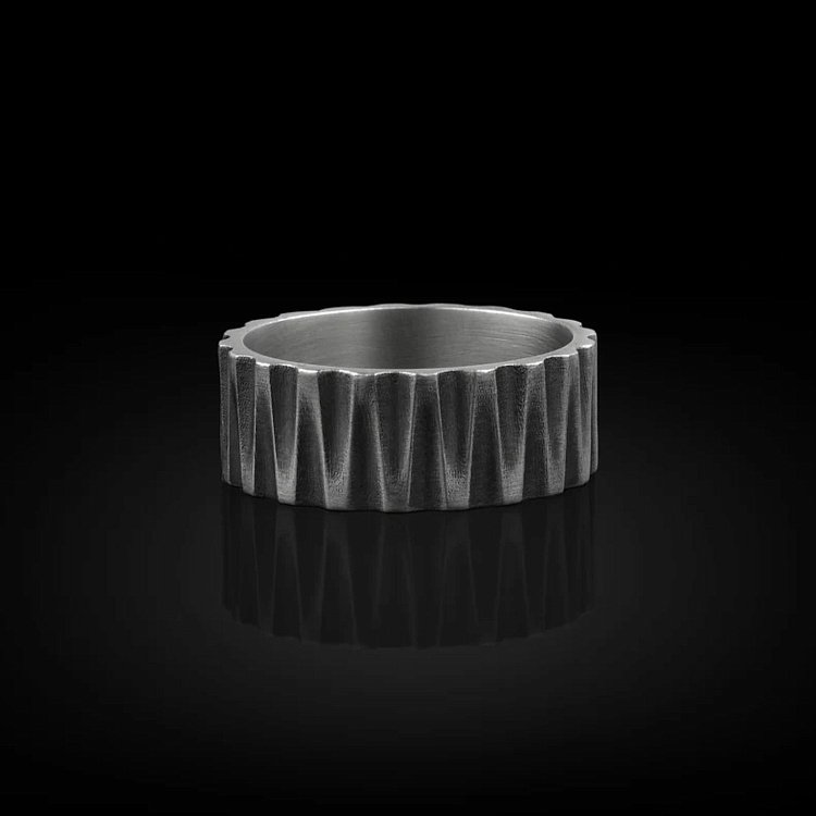 Срібна каблучка "Геометрія" 112710 від ювелірного магазину Онікс - 12