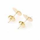 Золотые серьги-пусеты "Сердца" (оникс) с05589 от ювелирного магазина Оникс - 1