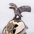 Серебряная стопка с двуглавым орлом ручной работы (позолота, чернение) сер00045 от ювелирного магазина Оникс - 2