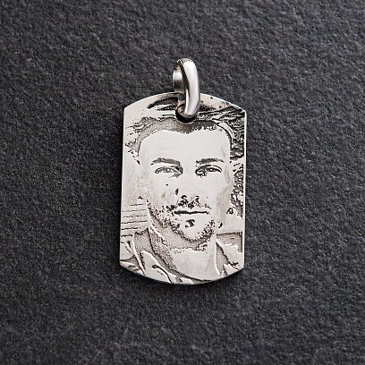 Серебряный жетон "Гравировка фото" (большой) 133350-3