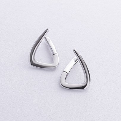 Серьги "Ember" в белом золоте с08766 №2