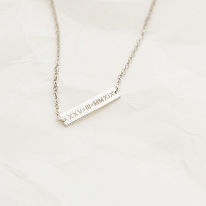 Срібний браслет "Важлива дата" з гравіюванням 2075д №8