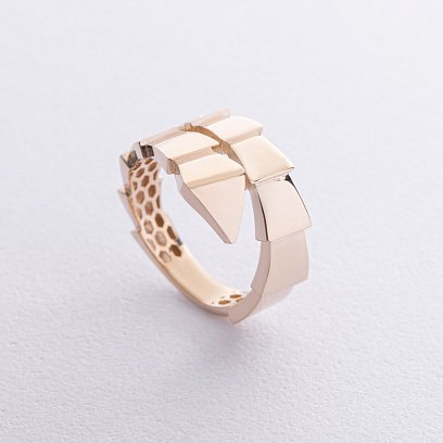 Кольцо "Змея" в желтом золоте к08021