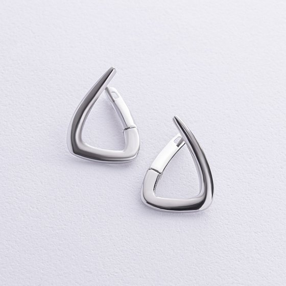 Серьги "Ember" в белом золоте с08766 №2