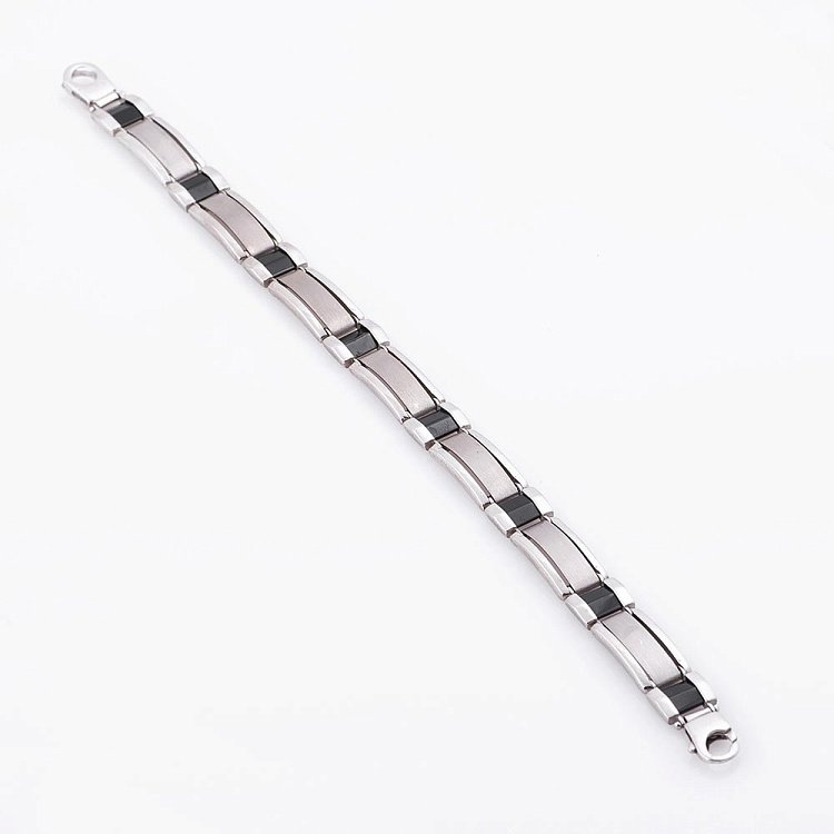 Мужской серебряный браслет с вставкой оникс 14783 от ювелирного магазина Оникс - 1