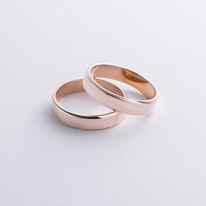 Обручальное кольцо - классическое (красное золото) обр00248 №3