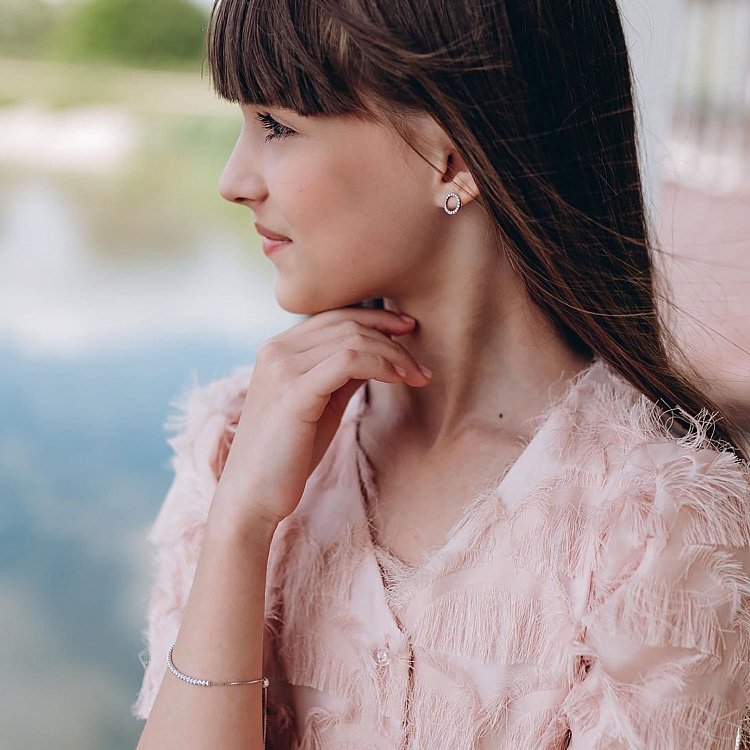 Шариковый браслет из белого золота б04307 от ювелирного магазина Оникс - 11