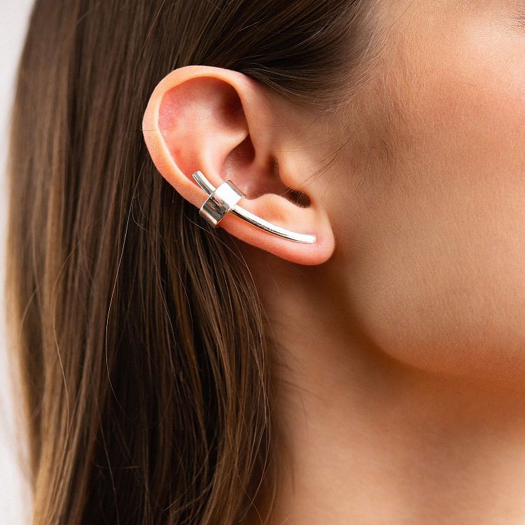 Срібна каффа "Дотик" (на праве вушко) 122913 від ювелірного магазину Онікс - 12