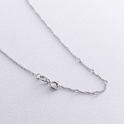 Кольє у білому золоті з чорним діамантом 736131122 №7