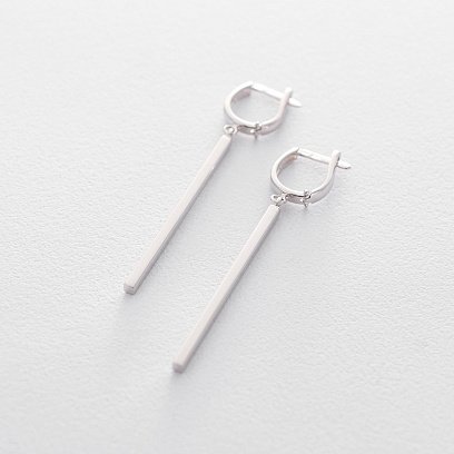 Сережки "Глорія" в білому золоті с05450