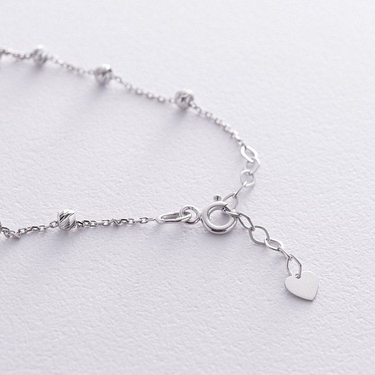 Браслет "Кульки" у білому золоті б05214 від ювелірного магазину Онікс - 4