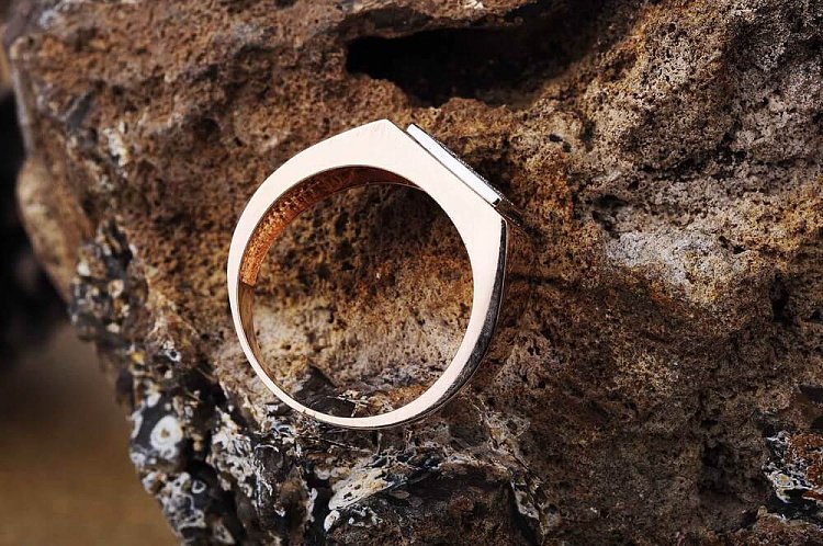 Каблучка з фіанітами к02239 від ювелірного магазину Онікс - 3