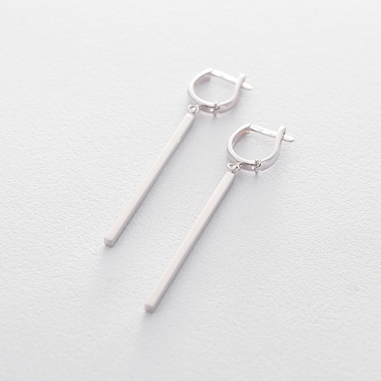 Сережки "Глорія" в білому золоті с05450 від ювелірного магазину Онікс