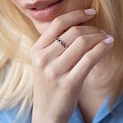 Серебряное кольцо "Сердечки" 112642 от ювелирного магазина Оникс - 3