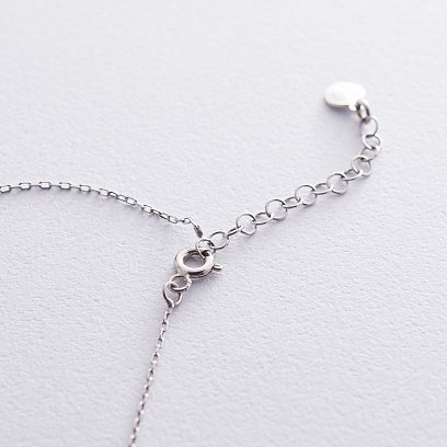 Серебряное колье с буквой Н 18620ч №4