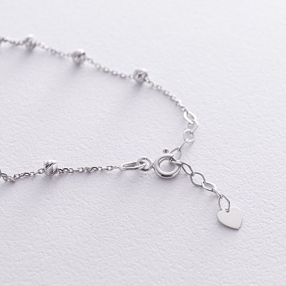 Браслет "Шарики" в белом золоте б05214 №6