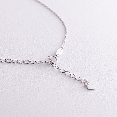 Кольє "Сердечки" у білому золоті кол02232 №7