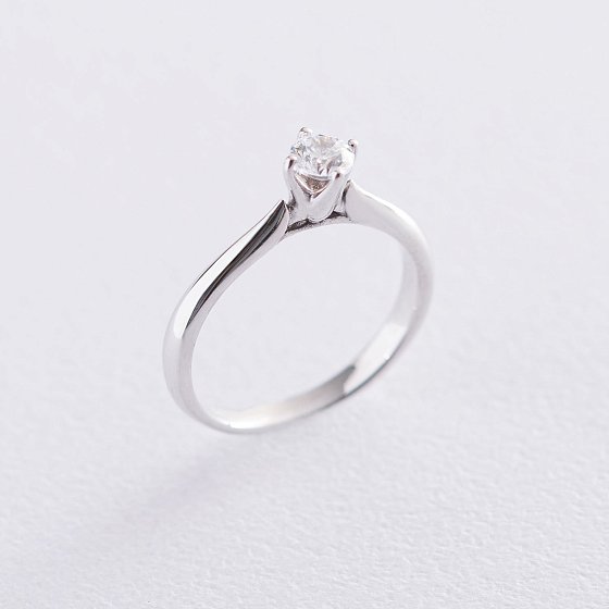 Золота заручальна каблучка (куб. цирконій Swarovski) к06267