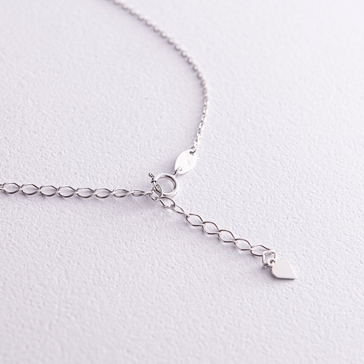 Кольє "Сердечки" у білому золоті кол02232 від ювелірного магазину Онікс - 6