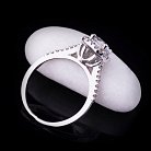 Срібний перстень з фіанітами (родій) к036 от ювелирного магазина Оникс - 1