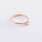 Золотое помолвочное кольцо (циркон Swarovski) к06224 от ювелирного магазина Оникс - 2
