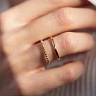 Двойное кольцо с шариками (красное золото) к07179 от ювелирного магазина Оникс - 4
