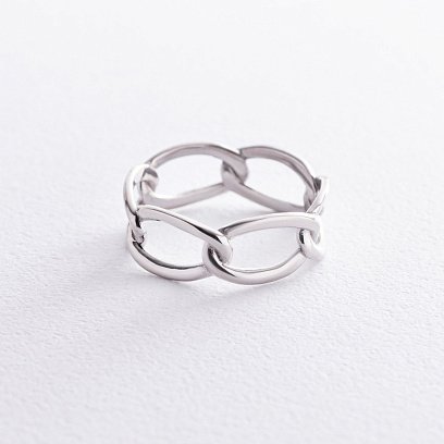 Кольцо "Цепочка" в серебре 7054