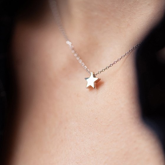 Серебряное колье "Звездочка" 908-01086 №4