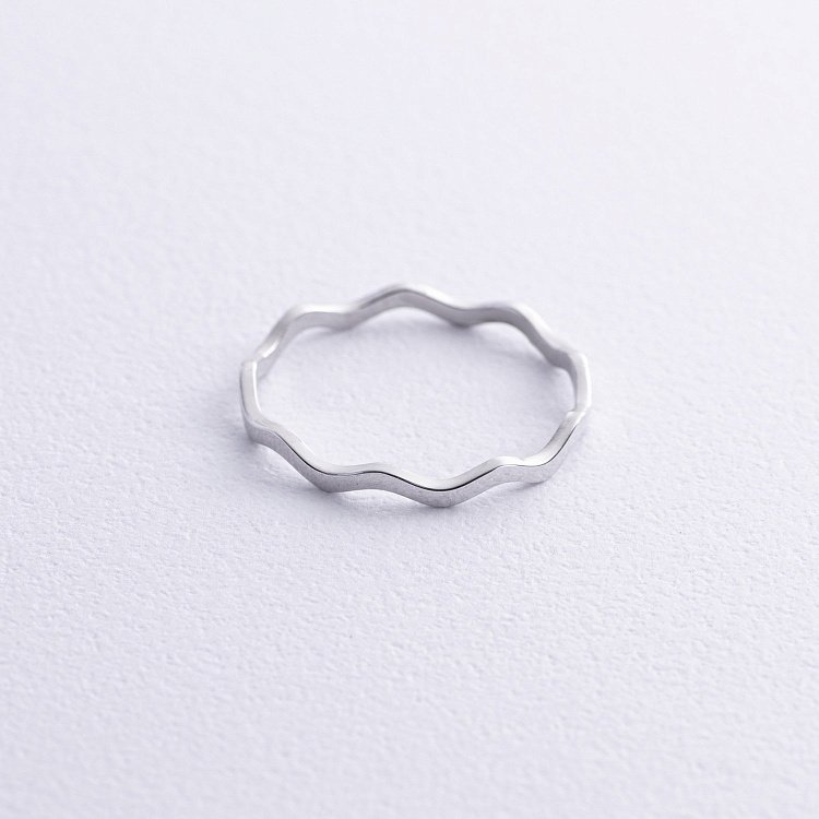 Кольцо "Волна" в серебре 112588 от ювелирного магазина Оникс