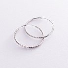 Сережки - кільця в сріблі (3.5 см) 122961 от ювелирного магазина Оникс