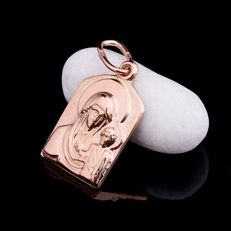 Золота підвіска "Ікона Божої Матері Казанської" п01184 від ювелірного магазину Онікс