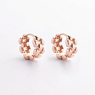 Сережки - кільця "Charlie" mini (червоне золото) с09791 от ювелирного магазина Оникс
