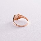 Кольцо "Сердечко" в красном золоте (возможна гравировка) к07144 от ювелирного магазина Оникс - 4