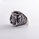 Серебряное кольцо "Викинг с топорами" 423 от ювелирного магазина Оникс - 3