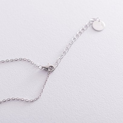 Серебряное колье "Сердечки" 18942 №4