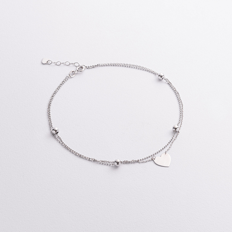 Золотий браслет "Сердечко" на ногу б05356 Золотий браслет "Сердечко" на ногу б05356 від ювелірного магазину Онікс