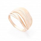 Золотое кольцо без камней к05724 от ювелирного магазина Оникс